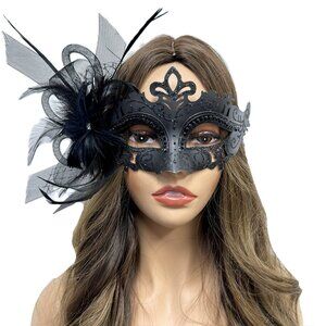 Women Costume Venetian mask Feather Masquerade Party Masks